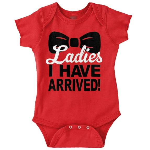 Ladies I Have Arrived Bowtie New Son Bodysuit Jumper Boys Infant Baby Brisco Brands NB