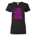 thumbnail image 1 of Ladies I Like Doing Hoodrat Stuff Funny T-Shirt Tee, 1 of 2