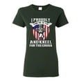 thumbnail image 1 of Ladies I Proudly Stand For The Flag And Kneel For The Cross DT T-Shirt Tee, 1 of 2