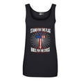 thumbnail image 1 of Ladies I Stand For Flag Kneel For Cross American Flag USA DT Tank Tops, 1 of 2
