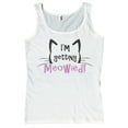 thumbnail image 1 of Ladies I'm Getting Meowied Funny Engagement Tank Top (White, XX-Large), 1 of 1