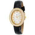 thumbnail image 1 of Ladies IP-plated Stainless Leather Band Watch - 29 x 34 mm, 1 of 1