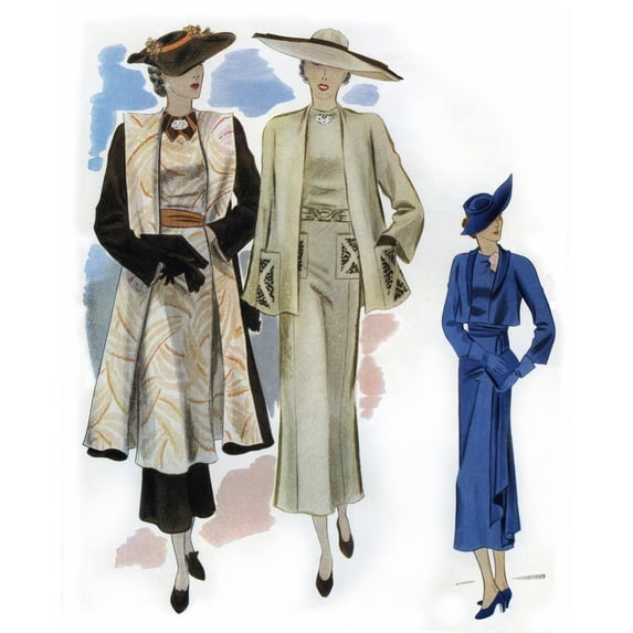 Ladies In Daywear 1936 Poster Print By Mary Evans Picture Librarypeter & Dawn Cope Collection