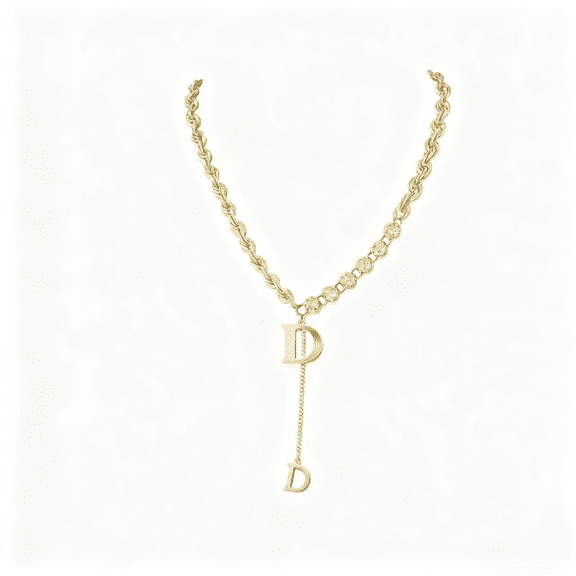 Ladies' Initial D Necklace, Pure Silver Minimalist Letter Pendant Necklace, Exquisite Letter Jewelry Gift for Her, Birthday and Christmas Gift