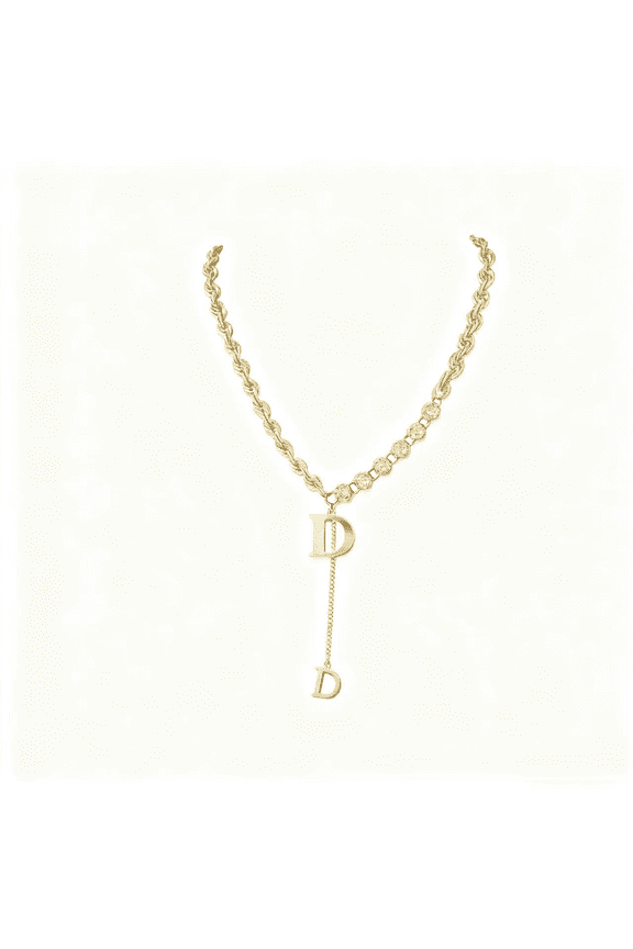 Ladies' Initial D Necklace, Pure Silver Minimalist Letter Pendant Necklace, Exquisite Letter Jewelry Gift for Her, Birthday and Christmas Gift