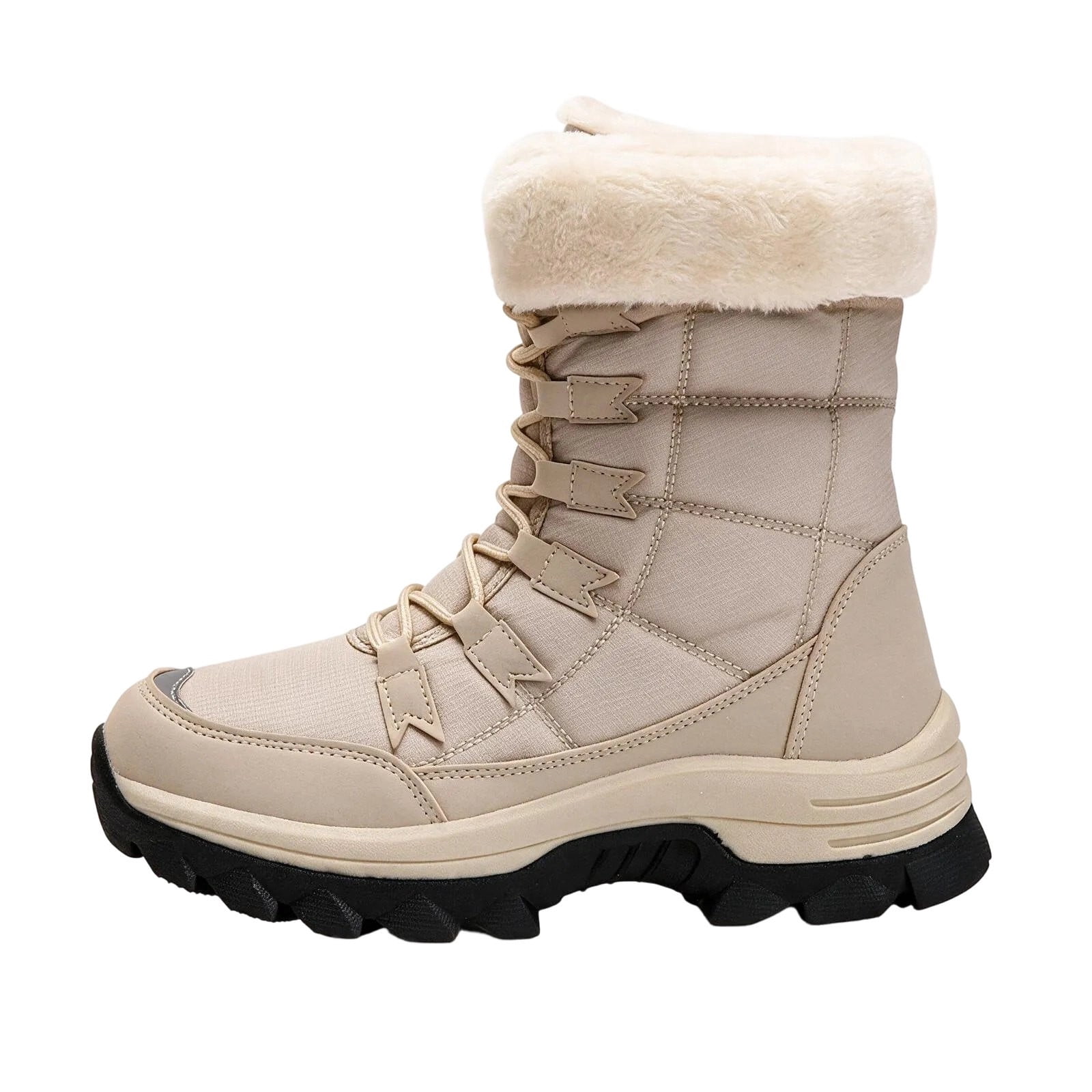 Realistic Snow Boot Ladies Insulated Snow Boots Warm Lined Mid Calf Footwear For Outdoor ...