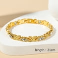 thumbnail image 1 of Ladies' Interlocking Gold And Diamond Magnet Bracelet, 1 of 2