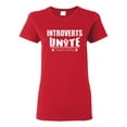 thumbnail image 1 of Ladies Introverts Unite Separately Funny T-Shirt Tee, 1 of 2