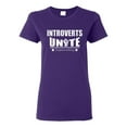 thumbnail image 1 of Ladies Introverts Unite Separately Funny T-Shirt Tee, 1 of 2