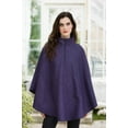 thumbnail image 1 of Ladies Irish Wool Purple Herringbone Half Zip Poncho Made By Mucros Weavers, 1 of 1