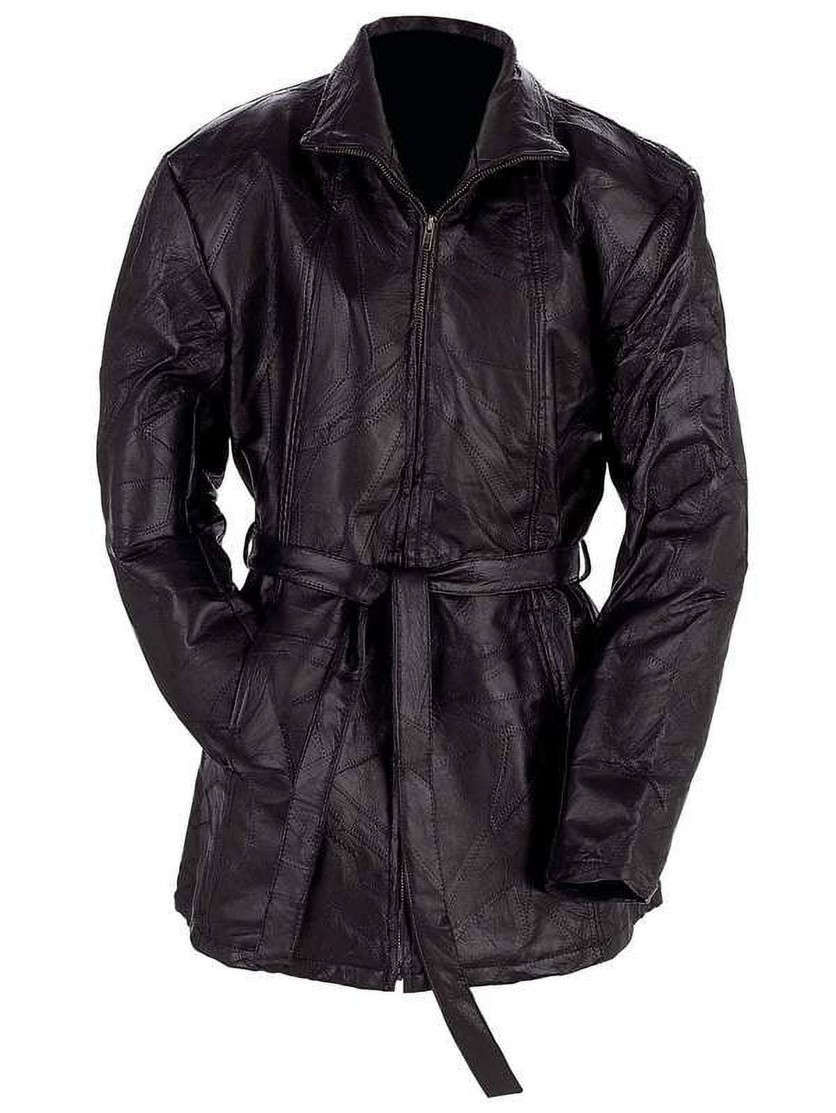 Ladies Italian Stone Design Genuine Leather Jacket Large GFLZPBL
