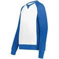 thumbnail image 1 of Holloway 223490.58N.XS Ladies All-American Fleece Crew T-Shirt, Royal Heather & White - Extra Small, 1 of 1