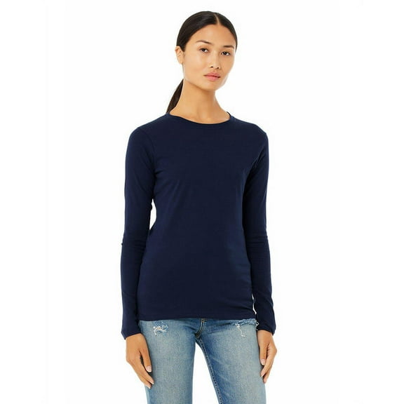Ladies' Jersey Long-Sleeve T-Shirt NAVY S