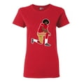 thumbnail image 1 of Ladies Kaepernick 7 Kneel Stand Football Protest Kap Front Back DT T-Shirt Tee, 1 of 3