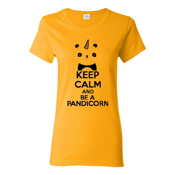 Ladies Keep Calm And Be A Pandicorn T-Shirt Tee