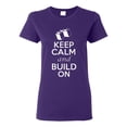 thumbnail image 1 of Ladies Keep Calm And Build On T-Shirt Tee, 1 of 2