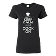 thumbnail image 1 of Ladies Keep Calm And Cook On T-Shirt Tee, 1 of 2
