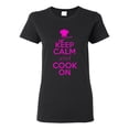thumbnail image 1 of Ladies Keep Calm And Cook On T-Shirt Tee, 1 of 2