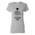 thumbnail image 1 of Ladies Keep Calm And Cook On T-Shirt Tee, 1 of 2