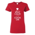 thumbnail image 1 of Ladies Keep Calm And Cook On T-Shirt Tee, 1 of 2