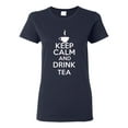 thumbnail image 1 of Ladies Keep Calm And Drink Tea T-Shirt Tee, 1 of 2