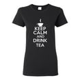 thumbnail image 1 of Ladies Keep Calm And Drink Tea T-Shirt Tee, 1 of 2