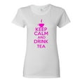 thumbnail image 1 of Ladies Keep Calm And Drink Tea T-Shirt Tee, 1 of 2
