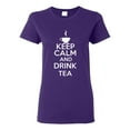 thumbnail image 1 of Ladies Keep Calm And Drink Tea T-Shirt Tee, 1 of 2