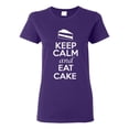thumbnail image 1 of Ladies Keep Calm And Eat Cake T-Shirt Tee, 1 of 2