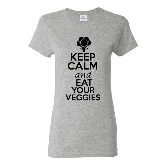 Ladies Keep Calm And Eat Your Veggies T-Shirt Tee