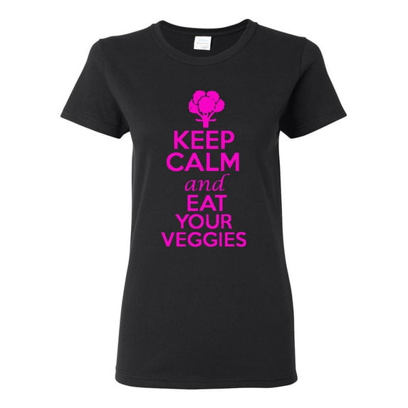 Ladies Keep Calm And Eat Your Veggies T-Shirt Tee