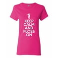 thumbnail image 1 of Ladies Keep Calm And Floss On Dance Funny DT T-Shirt Tee, 1 of 2