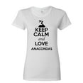 thumbnail image 1 of Ladies Keep Calm And Love Anacondas Snake Animal Lover T-Shirt Tee, 1 of 2