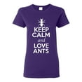 thumbnail image 1 of Ladies Keep Calm And Love Ants Emmet Insects Lover T-Shirt Tee, 1 of 2