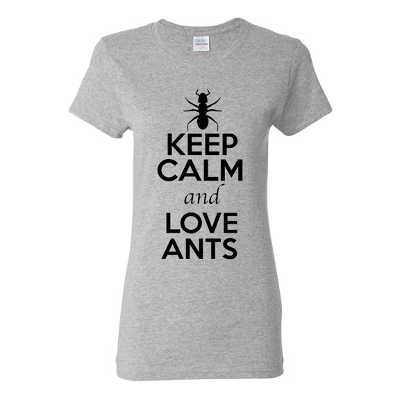 Ladies Keep Calm And Love Ants Emmet Insects Lover T-Shirt Tee