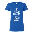 thumbnail image 1 of Ladies Keep Calm And Love Ants Emmet Insects Lover T-Shirt Tee, 1 of 2