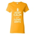 thumbnail image 1 of Ladies Keep Calm And Love Ants Emmet Insects Lover T-Shirt Tee, 1 of 2