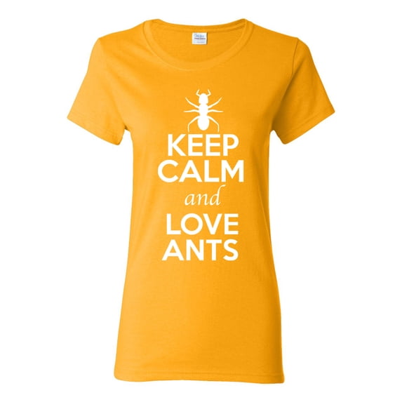 Ladies Keep Calm And Love Ants Emmet Insects Lover T-Shirt Tee