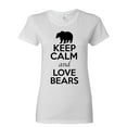 thumbnail image 1 of Ladies Keep Calm And Love Bears Panda Animal Lover T-Shirt Tee, 1 of 2