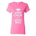 thumbnail image 1 of Ladies Keep Calm And Love Bees Honey Insects Lover T-Shirt Tee, 1 of 2