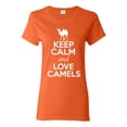 thumbnail image 1 of Ladies Keep Calm And Love Camels Desert Animal Lover T-Shirt Tee, 1 of 2