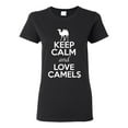 thumbnail image 1 of Ladies Keep Calm And Love Camels Desert Animal Lover T-Shirt Tee, 1 of 2