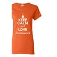 thumbnail image 1 of Ladies Keep Calm And Love Cockroaches Insects Lover T-Shirt Tee, 1 of 2
