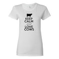 thumbnail image 1 of Ladies Keep Calm And Love Cows T-Shirt Tee, 1 of 2