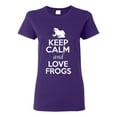 thumbnail image 1 of Ladies Keep Calm And Love Frogs Snake Animal Lover T-Shirt Tee, 1 of 2