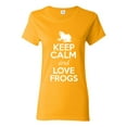thumbnail image 1 of Ladies Keep Calm And Love Frogs Snake Animal Lover T-Shirt Tee, 1 of 2