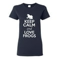 thumbnail image 1 of Ladies Keep Calm And Love Frogs Snake Animal Lover T-Shirt Tee, 1 of 2