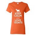 thumbnail image 1 of Ladies Keep Calm And Love Goat Animal Lover T-Shirt Tee, 1 of 2
