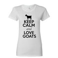 thumbnail image 1 of Ladies Keep Calm And Love Goat Animal Lover T-Shirt Tee, 1 of 2