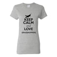 thumbnail image 1 of Ladies Keep Calm And Love Grasshoppers Insects Lover T-Shirt Tee, 1 of 2